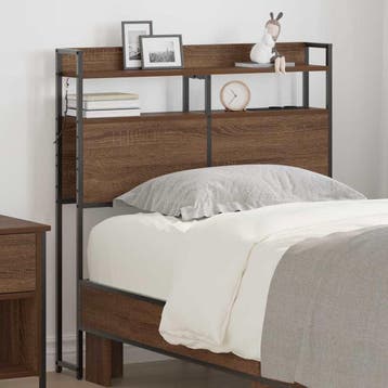 vidaXL Opslag hoofdbord bruin eikenkleur Bewerkt hout, Verzenden, Nieuw, Bruin, Hout