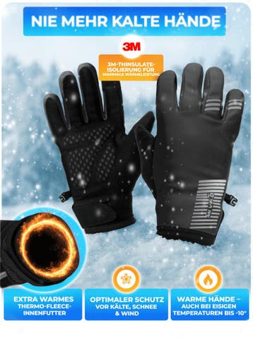 2dekans | Mivelo Winterhandschoenen – Zwart – Maat -, Ophalen of Verzenden, Zo goed als nieuw