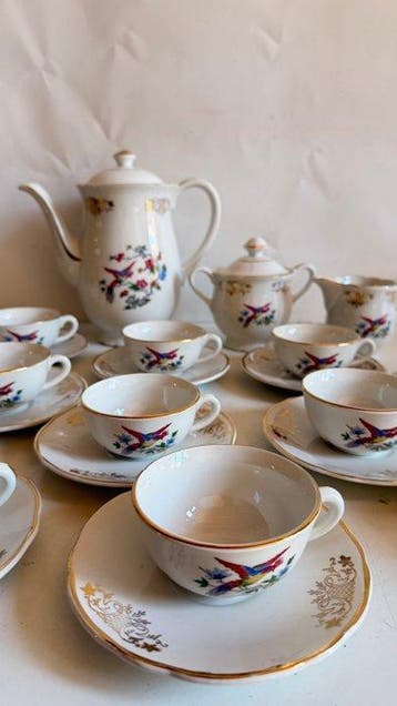 Keller et Guérin de Luneville - Koffieservies (27) - Bird of