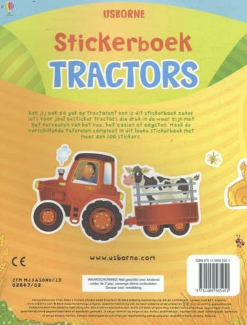 Stickeroek tractors 9781409565451 Usborne, Verzenden, Gelezen, Usborne