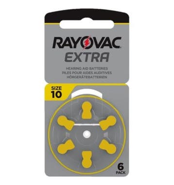 Rayovac Hoorapparaat batterij 10AU geel (6 stuks), Ophalen of Verzenden, Nieuw