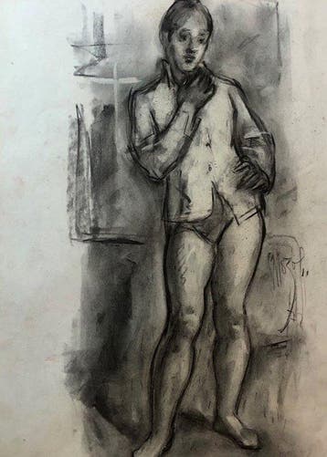 Pedro Mozos (1915-1982) - Portrait in Underpants