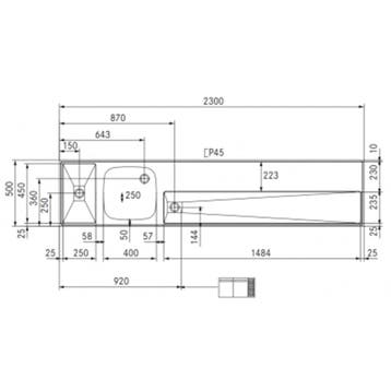 RVS / Inox spoeltapblad ST-BB230-1, Ophalen of Verzenden