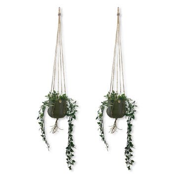 Voordeelset van 2 Plantenhangers - Jute - Kies Lengte -, Ophalen of Verzenden, Nieuw
