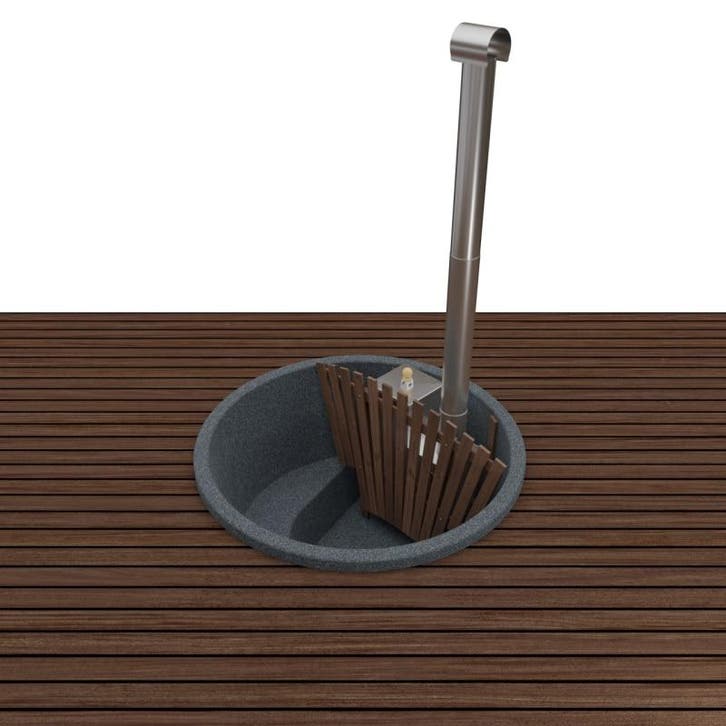 Hottub Welltub 176cm, Inbouw | 25kW kachel (4 pers.) ACTIE, Tuin en Terras, Zwembaden, Minder dan 200 cm, Rond, Nieuw, Overige typen