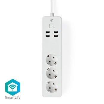 Nedis Wi-Fi Smart Stekkerdoos | 3x Schuko Type F |, Ophalen of Verzenden, Nieuw
