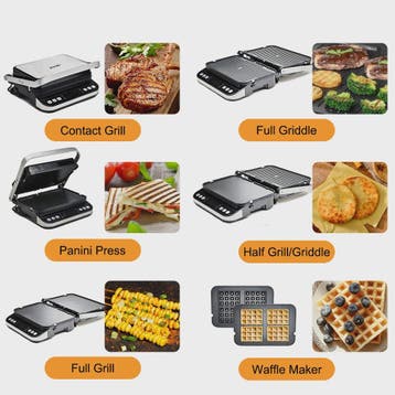 BioloMix Contactgrill 2000W - Panini, Grill, Wafelmaker - Di, Verzenden, Nieuw