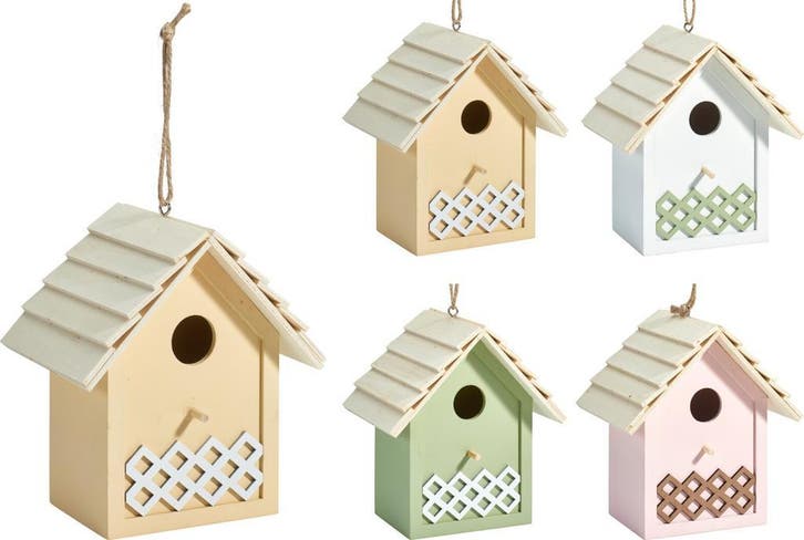 Decoratief vogelhuisje met hekje / nestkastje, Tuin en Terras, Vogelhuisjes en Vogelbaden, Nieuw