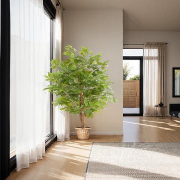 Kunst ficusboom Fida, realistische textuur - 120 cm, Verzenden