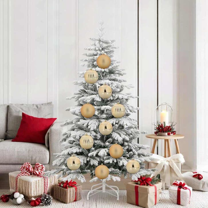 vidaXL Kerstbal Set XL 9 pcs Goud Kunststof, Diversen, Kerst, Nieuw, Verzenden