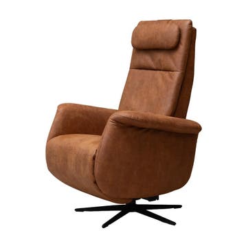 Sta op stoel Comfora Frank in microleder, 3 motoren + sta op, Minder dan 75 cm, Metaal, Nieuw, Ophalen of Verzenden