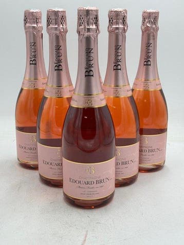 Edouard Brun, Rosé Premier Cru - Champagne - 6 Flessen (0.75, Nieuw