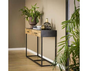 Haltafel Metal Wood | 120 cm, Huis en Inrichting, Tafels | Sidetables, Ophalen of Verzenden, Nieuw