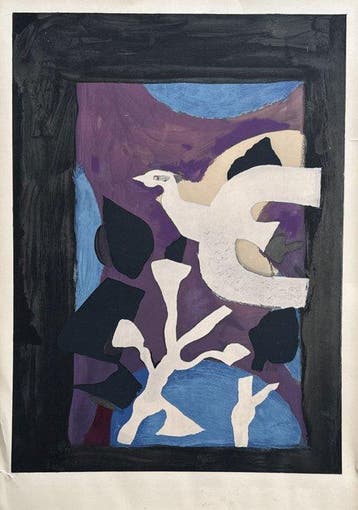 Georges Braque (1882-1963) - Oiseau et lotus