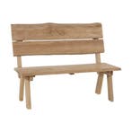 Tuinbank Boomstam 2-zits Teakhout 130 cm, Verzenden, Nieuw, Hout