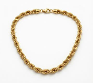 Goud-Stijl Dikke Gedraaide Ketting Sieraden, Sieraden, Tassen en Uiterlijk, Kettingen, Ophalen of Verzenden, Nieuw, Goud, Overige materialen