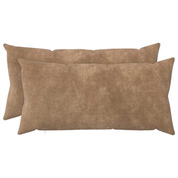 vidaXL Kussen met kussen HEERLEN 2 st Taupe Microfiber, Huis en Inrichting, Verzenden, Nieuw