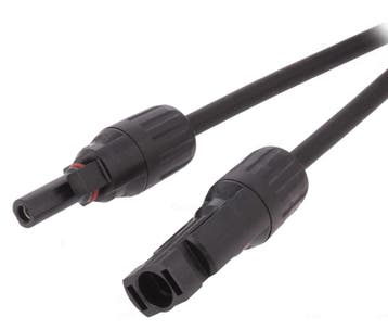 MC4 verlengkabel - Male + Female connector - 1 meter - 4mm, Ophalen of Verzenden, Nieuw