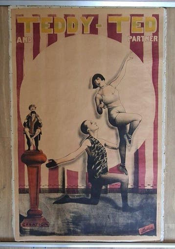 unknown - Rare Original Art Deco circus Poster – Teddy-Ted
