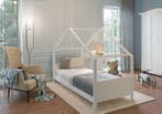 Huisbed Kinderbed 90x200 | Massief Hout | Nieuw | Scherpe..., 85 tot 100 cm, Nieuw, Ophalen of Verzenden, Lattenbodem