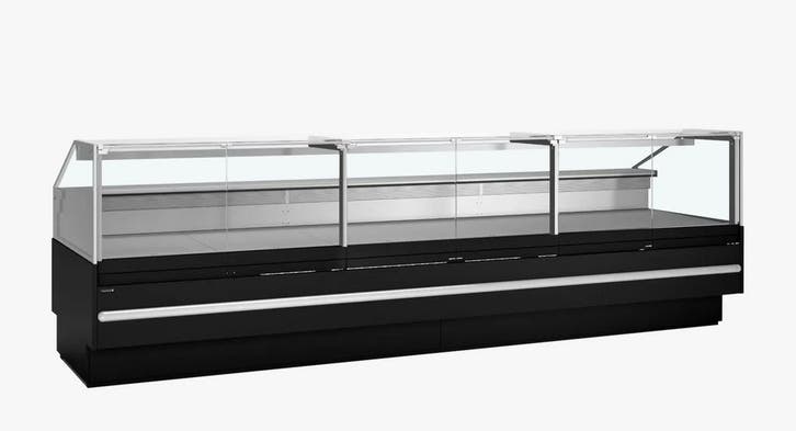Geventileerde koeltoonbank zwart en glas 3798 x 1120 x 11..., Zakelijke goederen, Horeca | Keukenapparatuur, Verzenden