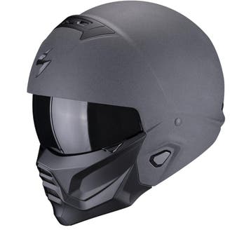 Scorpion Exo-Combat II Graphite Donkergrijs Jet Helmet, Jethelm, Nieuw met kaartje, Overige merken, Heren