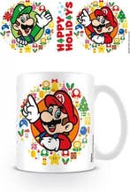 Super Mario Happy Holidays mug, Verzenden, Nieuw
