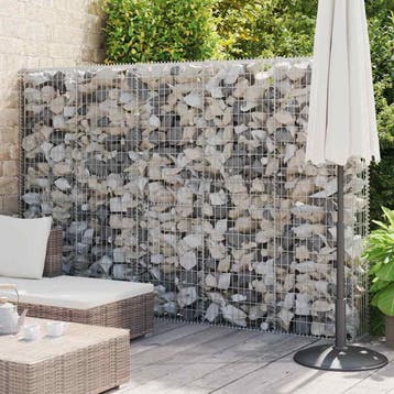 vidaXL Schanskorfmuur met deksels 300x30x200 cm, Tuin en Terras, Verzenden, Nieuw, IJzer, 2 meter of meer