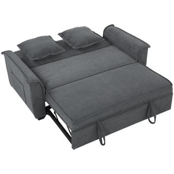 Futon-slaapbank, Verstelbare Rugleuning, 2-zits Met 2 Kussen, Verzenden, Nieuw