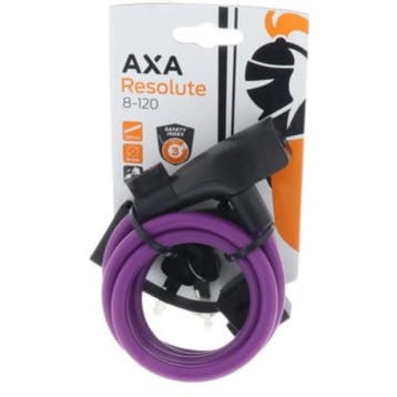 AXA Kabelslot - Flexibel en Veilig - 120 cm - Paars (Fiets), Ophalen of Verzenden, Nieuw