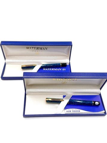 Waterman Laureat– Blue Marble – Gold Trim – 10th CNES –, Verzamelen, Nieuw
