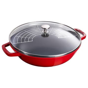 GGM Gastro | STAUB | SPECIALITIES - Wok met glazen deksel -, Huis en Inrichting, Keuken | Potten en Pannen, Verzenden, Nieuw