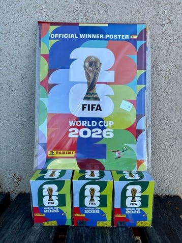 2026 Panini FIFA World Cup Stickers – 3 Boxes + Limited, Nieuw