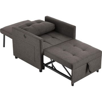 Slaapstoel Toyama, 3-in-1, 6-voudig verstelbare rugleuning, Verzenden, Nieuw