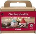 Diykit pakket hobbyset mini kerstbal met 2 kabouterhoofdjes, Ophalen of Verzenden, Nieuw