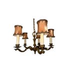 Plafondlamp in kaarsstijl - Brons, stof, Antiek en Kunst
