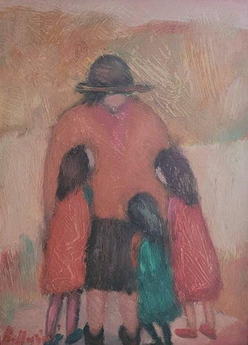 Ferdinando Bellorini (1913–2011) - Mamma con i figlioli, Antiek en Kunst