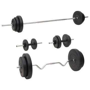 vidaXL Halterset met gewichten 90 kg, Verzenden, Nieuw