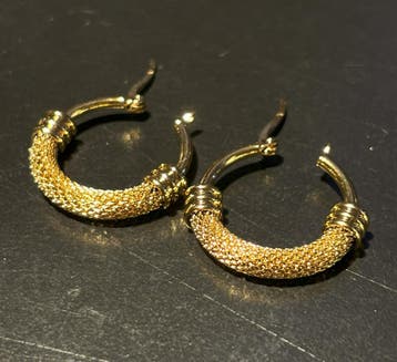 No-Fade Goud-Stijl Vergulde Vintage Cirkel Hoop Oorbellen, Sieraden, Tassen en Uiterlijk, Oorbellen, Overige materialen, Hangers