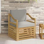 vidaXL Tuinbank Polyester Wit, Verzenden, Nieuw