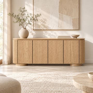 DS4U Toki dressoir 160 cm - naturel, Ophalen of Verzenden, Nieuw