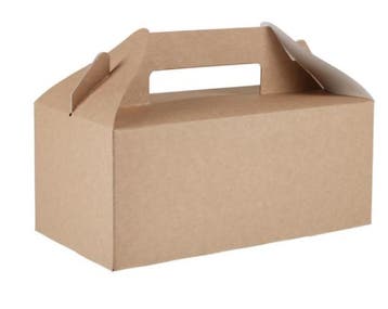 Afbreekbare draagbare voedselbakjes | 125 stuks | kraftpa..., Verzenden, Nieuw in verpakking