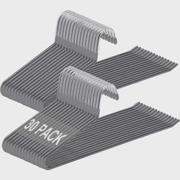 30-Pack Metalen Kledinghangers - Ruimtebesparend met Open De, Verzenden, Nieuw