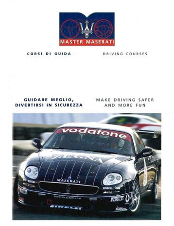2003 MASTER MASERATI DRIVING COURSES BROCHURE ITALIAANS |, Boeken, Nieuw, Author