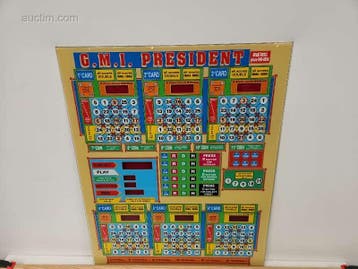 Originele frontplaat van bingo- en spelautomaat...., Nieuw