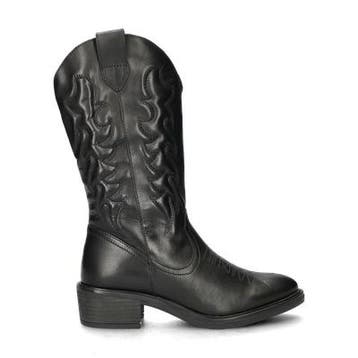 Nelson cowboylaarzen voor dames in het Zwart, Verzenden, Zwart, Overige typen, Nieuw