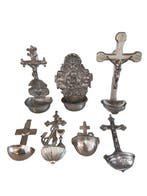 Antiek Wijwatervat (7) - 1850-1900 - Kavel 7 wijwaterbakjes