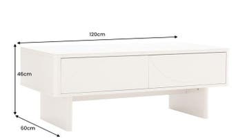 Salontafel SAVOY 120 cm 3D naturel met travertijnmarmeren, Huis en Inrichting, Tafels | Salontafels, Ophalen of Verzenden, Nieuw