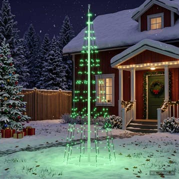 vidaXL LED Kerstboom 300 cm 390 LEDs Meerkleurig ijzer, Diversen, Verzenden, Nieuw