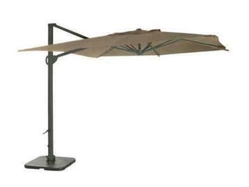 Garden Impressions Zweefparasol Hawaii 3 x 3 mtr Taupe, Tuin en Terras, Parasols, Nieuw, 2 tot 3 meter, Zweefparasol, Verstelbaar
